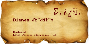 Dienes Ádám névjegykártya